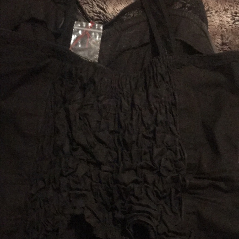 Royal Bones Black Lace-Up Camisole - Picture 6 of 6